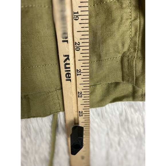 AJ Adrea Jovine Women's Green Linen Snapped Button Zip Up Jacket Size S NWT - Picture 10 of 11